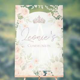 Blush Pink Party Communion Welcome Sign アクリルサイン