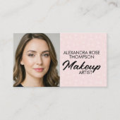 Blush Pink Pattern Makeup Artist Qr Social Icon 名刺 (正面)