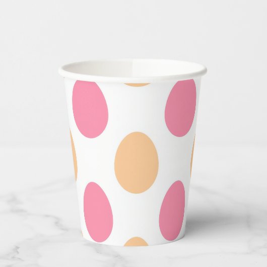 Blush Pink Peach Easter Eggs Paper Cups 紙コップ (左)