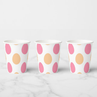 Blush Pink Peach Easter Eggs Paper Cups 紙コップ