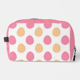 Blush Pink Peach Easter Eggs Pattern Toiletery Bag ドップキット
