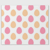 Blush Pink Peach Easter Eggs Wrapping Paper ラッピングペーパー (フラット)
