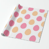 Blush Pink Peach Easter Eggs Wrapping Paper ラッピングペーパー (アンロールド)