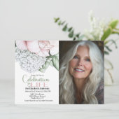 Blush Pink Peony Celebration Of Life Invitation 招待状 (スタンド正面)