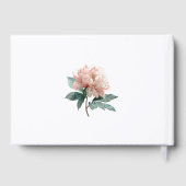 Blush Pink Peony Elegant Floral Wedding ゲストブック (裏面)