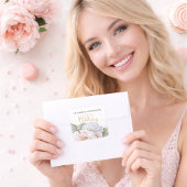 Blush Pink Peony Floral 21st Birthday  スクエアシール