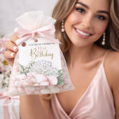 Blush Pink Peony Floral 21st Birthday  フェイバータグ