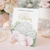 Blush Pink Peony Floral 21st Birthday  台座サイン