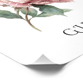 Blush Pink Peony Floral Wedding Cards & Gifts Sign フォトプリント (角)