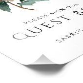 Blush Pink Peony Floral Wedding Guest Book Sign フォトプリント (角)