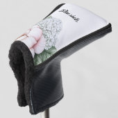 Blush Pink Peony Personalized ゴルフヘッドカバー (3/4 正面)