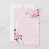 Blush Pink Peony Save the Date Card 招待状 (裏面)