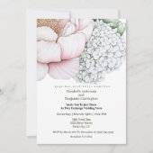 Blush Pink Peony Wedding 招待状 (正面)