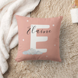 Blush Pink Personalized Baby Name Pillow Custom クッション