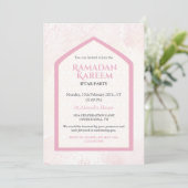 Blush Pink Personalized Ramadan Kareem Iftar 招待状 (スタンド正面)