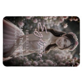 Blush Pink Photo 18th Birthday Save the Date マグネット (横)