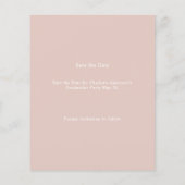 Blush Pink Photo Graduation Save the Date チラシ (裏面)