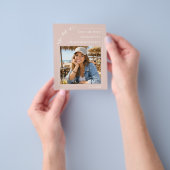 Blush Pink Photo Graduation Save the Date チラシ (手)