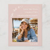 Blush Pink Photo Graduation Save the Date チラシ (正面)