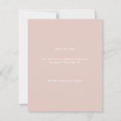 Blush Pink Photo Graduation Save the Date card (裏面)