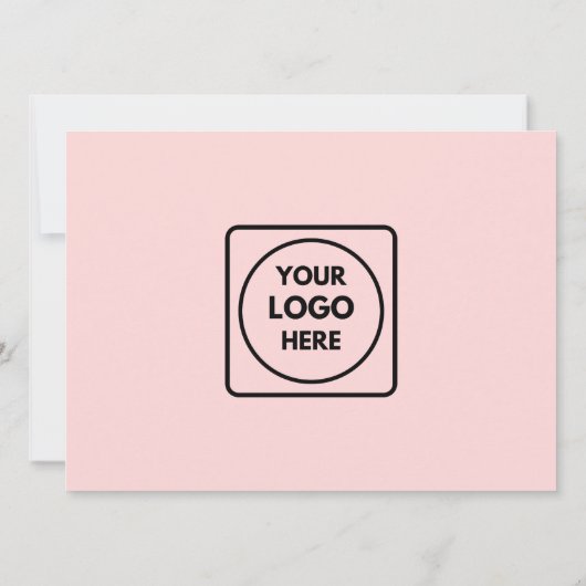 Blush Pink Photo | Modern Simple Business Event 招待状 (裏面)