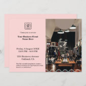 Blush Pink Photo | Modern Simple Business Event 招待状 (正面/裏面)