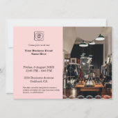 Blush Pink Photo | Modern Simple Business Event 招待状 (正面)