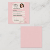 Blush Pink Postpartum Doula Professional Design スクエア名刺 (正面/裏面)