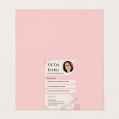 Blush Pink Postpartum Doula Professional Design 名刺 (外部フラット)