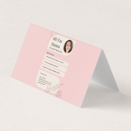 Blush Pink Postpartum Doula Professional Design 名刺