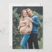 Blush Pink Pumpkin Fall Baby Shower Thank You Card サンキューカード (裏面)