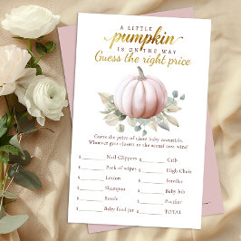 Blush Pink Pumpkin Shower Guess the Price Game