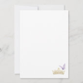 Blush Pink Purple Floral Butterfly Quinceanera 招待状 (裏面)