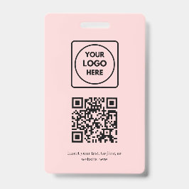 Blush Pink QR | プロフェッショナルなビジネスロゴデザイン バッジ