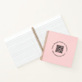 Blush Pink QR | Feminine Business Promo Design ノートブック (内部)