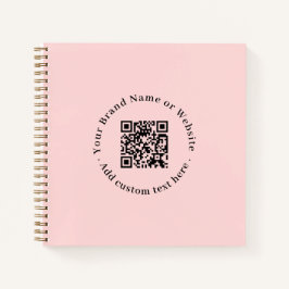 Blush Pink QR | Feminine Business Promo Design ノートブック