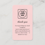Blush Pink QR | Google Reviews Custom Feedback 名刺 (裏面)