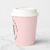 Blush Pink QR | Modern Business Promotional Design 紙コップ (左)