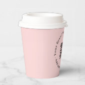 Blush Pink QR | Modern Business Promotional Design 紙コップ (右)