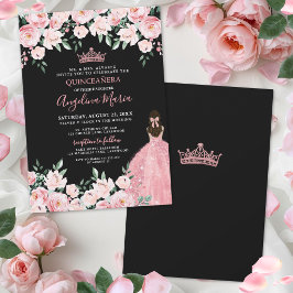 Blush Pink Quinceanera Invitation 招待状