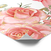 Blush Pink Quinceanera Welcome Template ポスター (角)