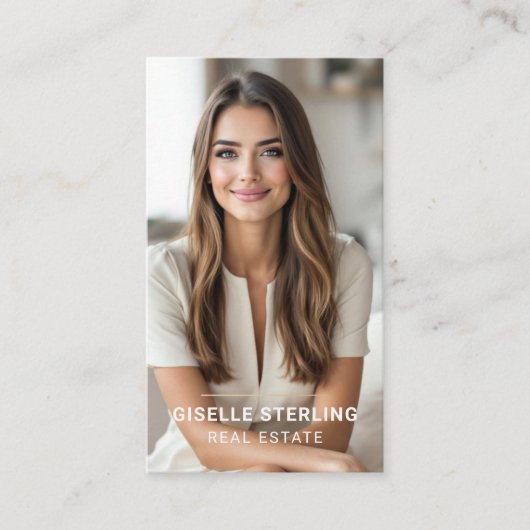 Blush Pink Real Estate Agent Minimal Modern 名刺 (正面)