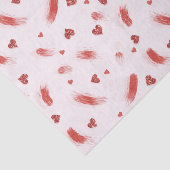 Blush Pink Red Glitter Heart Streaks Birthday 薄葉紙 (詳細)