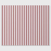 Blush Pink Red Stripes Christmas ラッピングペーパー (フラット)