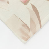 Blush Pink Ribbon Pattern Blanket | Soft Feminine  フリースブランケット (角)