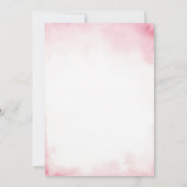 Blush Pink Ribbon Spanish Es Nina Baby Shower  招待状 (裏面)