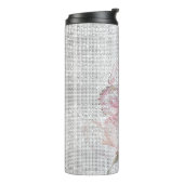 Blush Pink Rose Butterfly Sparkle  タンブラー (回転左)