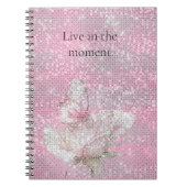 Blush Pink Rose Butterfly Sparkle  ノートブック (正面)
