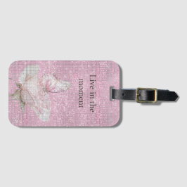 Blush Pink Rose Butterfly Sparkle  ラゲッジタグ