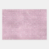 Blush Pink Rose Butterfly Sparkle Birthday ラッピングペーパーシート (正面2)